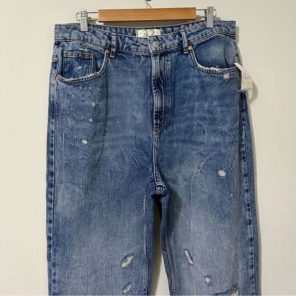 NWT Free People Dakota Straight Leg Jean in Indigo Blue - Picture 3 of 12